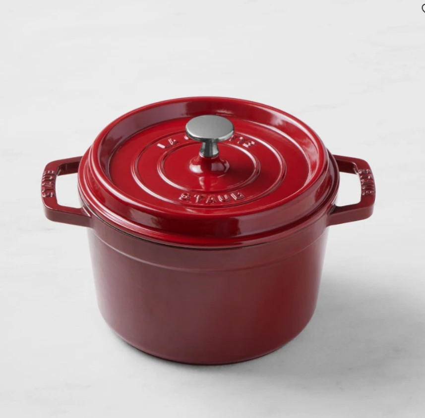 Staub Enameled Cast Iron Deep Oven 3 Qt Dutch Oven Cocotte Cookware