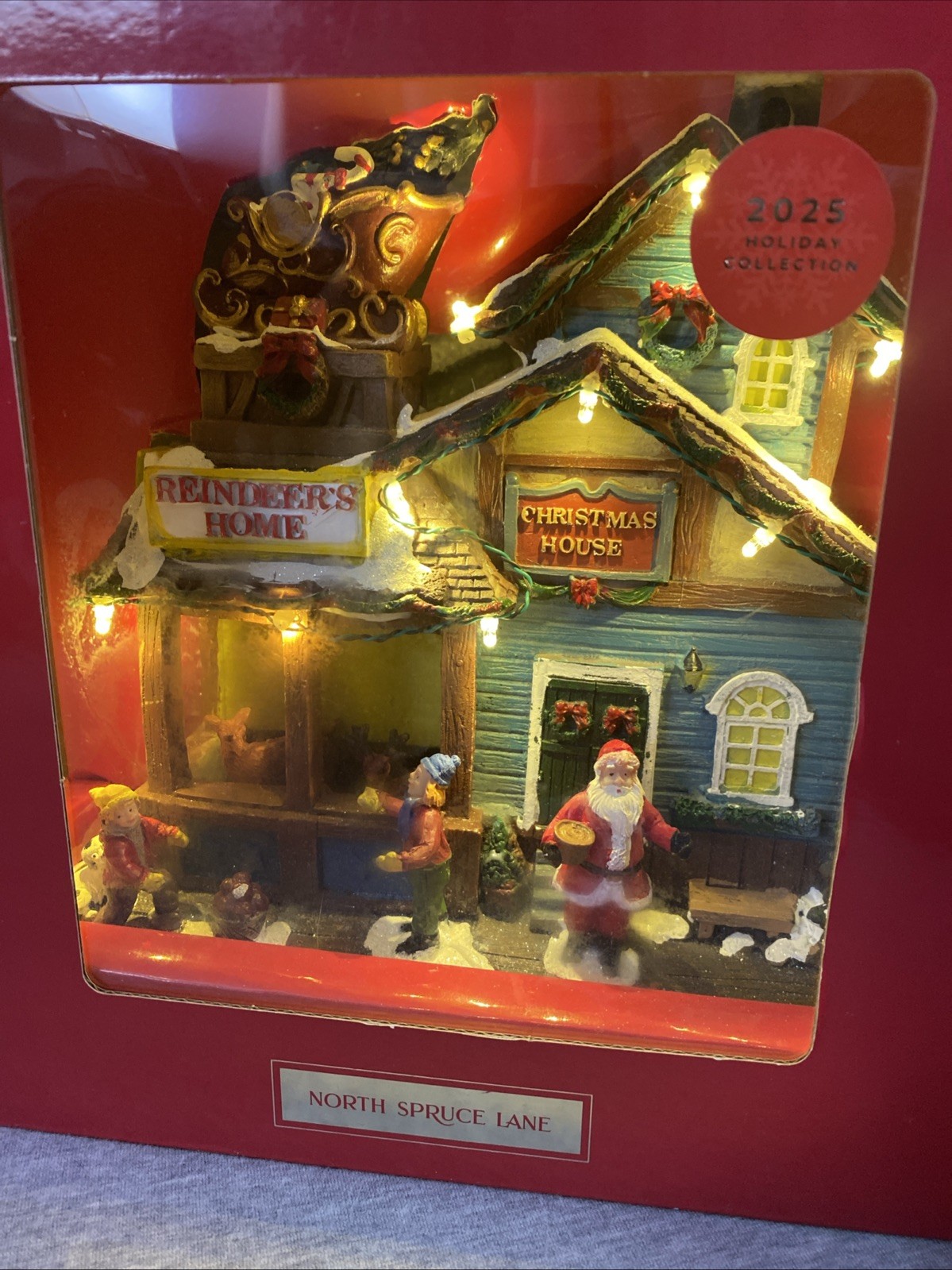 North Spruce Lane Musical Led Santa Landing