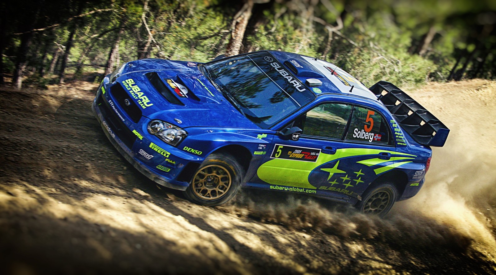 Rally blue cars Subaru Sports Car 11x17 Poster