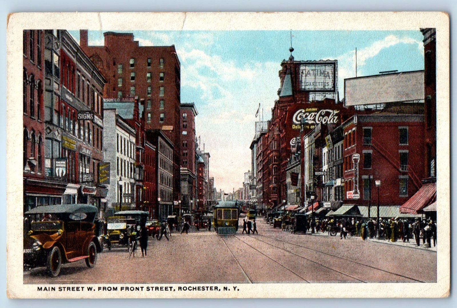 c1910 Rochester New York NY Vintage Postcard Main Street West From Front Street c1910 Rochester New York NY Vintage Postcard Main Street West From Front Street