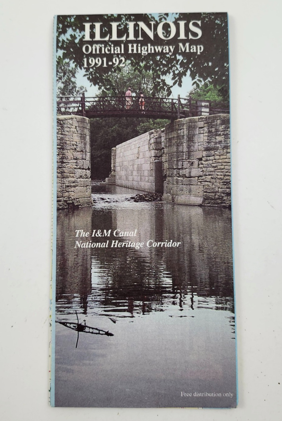 Illinois Chicago Vintage Fold Out Official State Highway Road Map 1991 1992