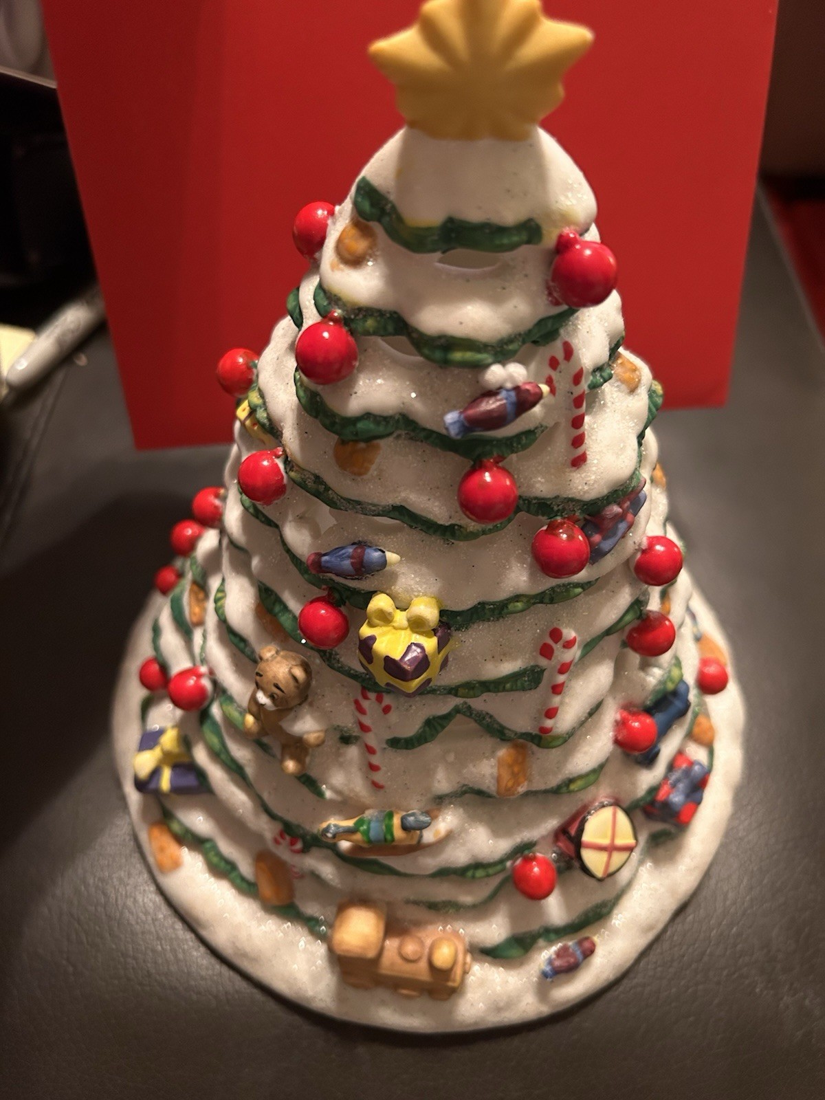 Vintage PartyLite Christmas Market Evergreen Tree Tealight Holder P8656 Retired Vintage PartyLite Christmas Market Evergreen Tree Tealight Holder P8656 Retired