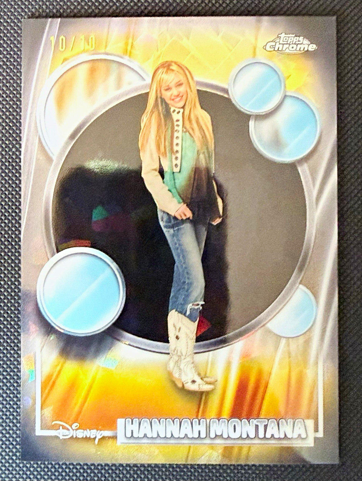 2006 Topps Sapphire Disney Hannah Montana #4 Black Refractor 10/10 Bookend