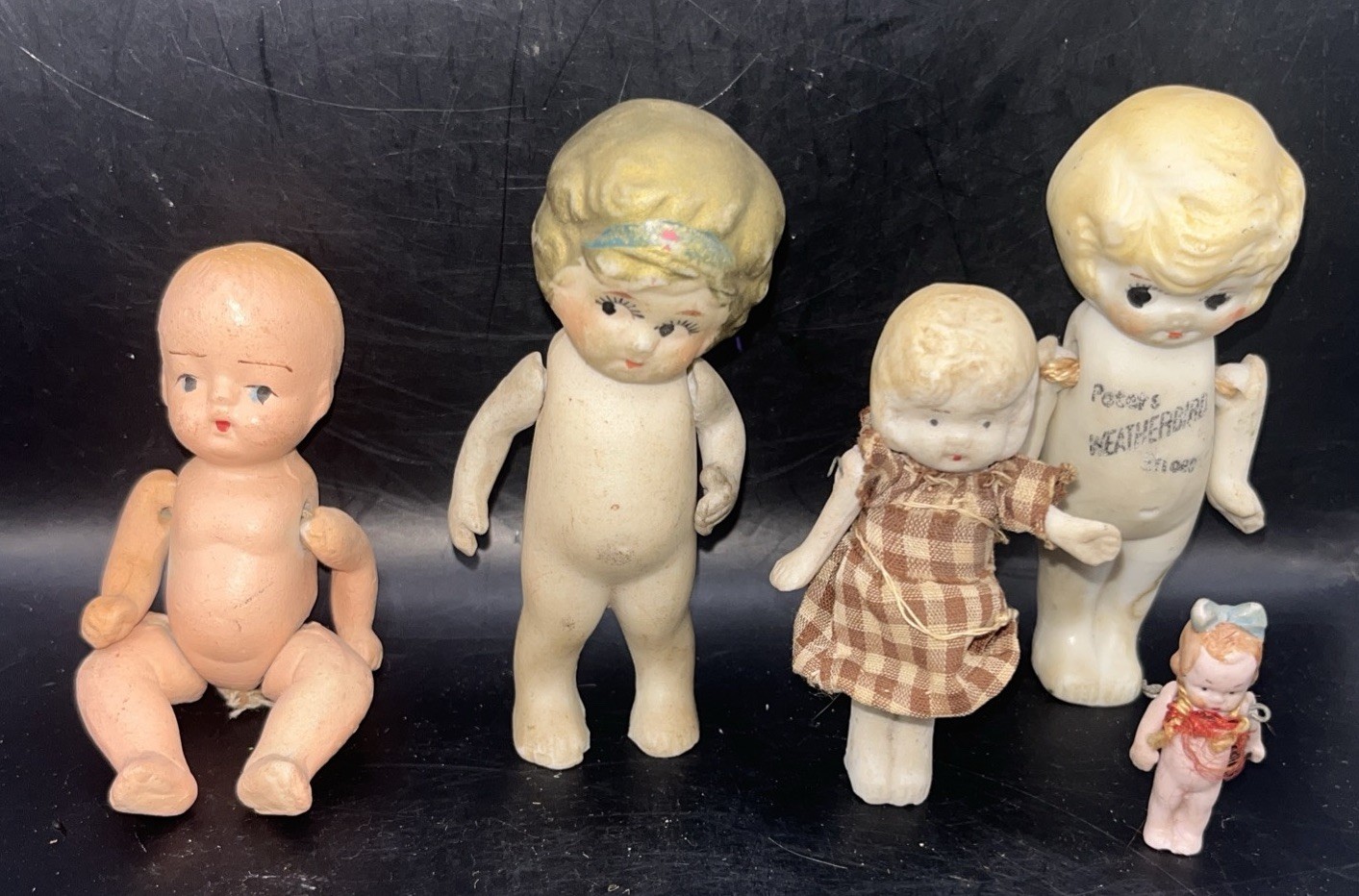 Vintage Jointed Arm Bisque Dolls Japan (5)