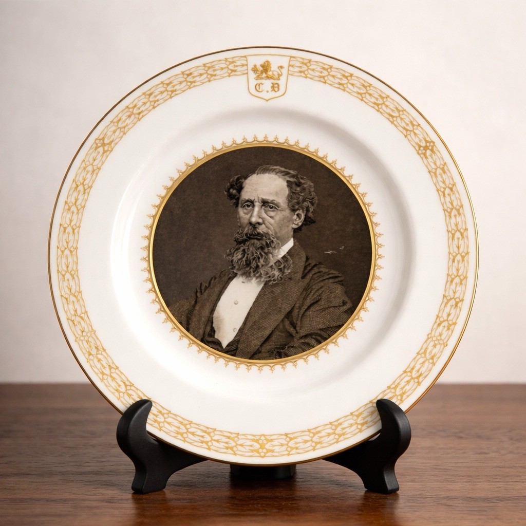 SPODE Charles Dickens Plate 1870 1970 Limited Edition 2354 Bone China England