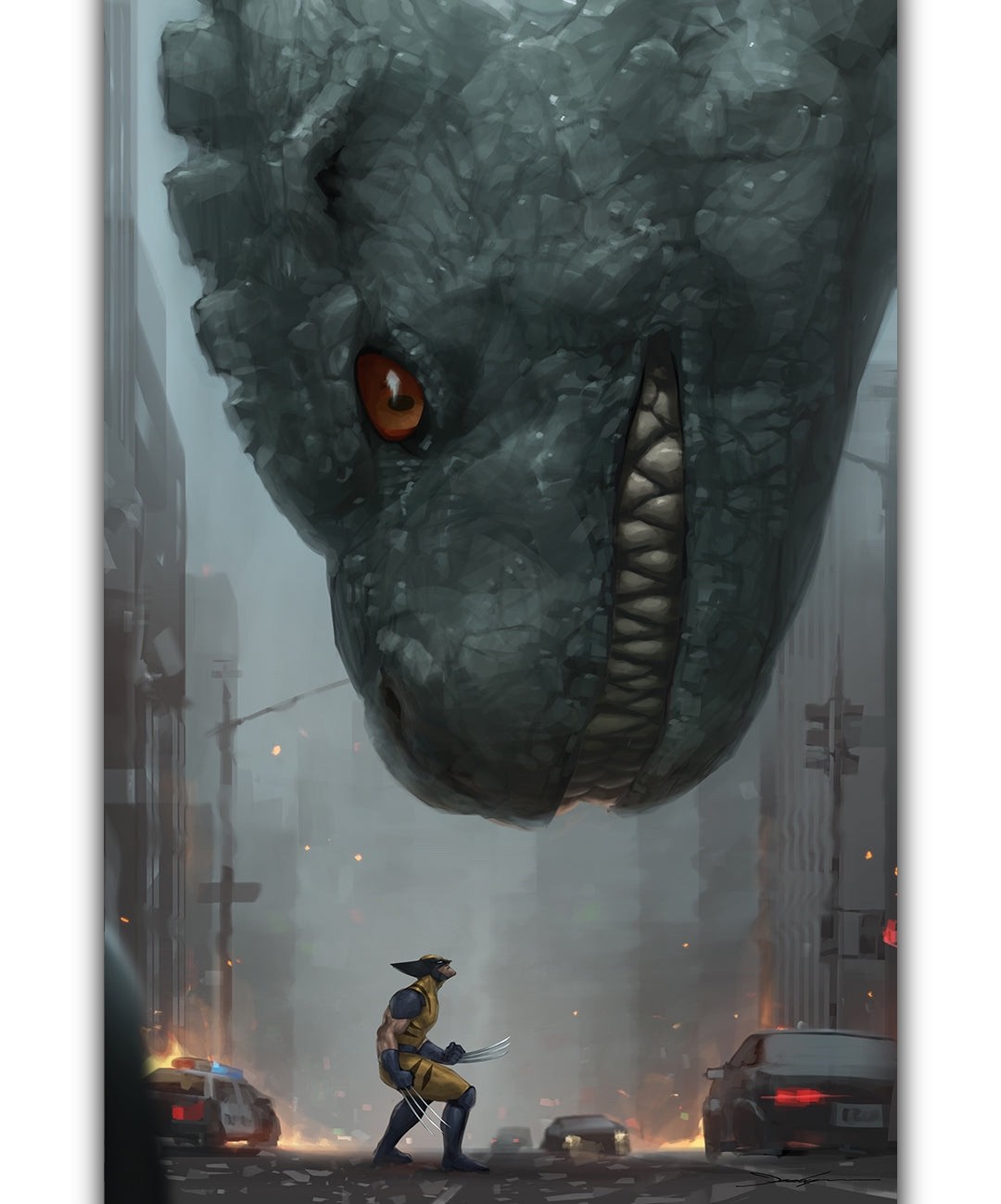 Godzilla Destroys Marvel Universe #3 Jeehyung Lee 1:100 Virgin Variant X-Men