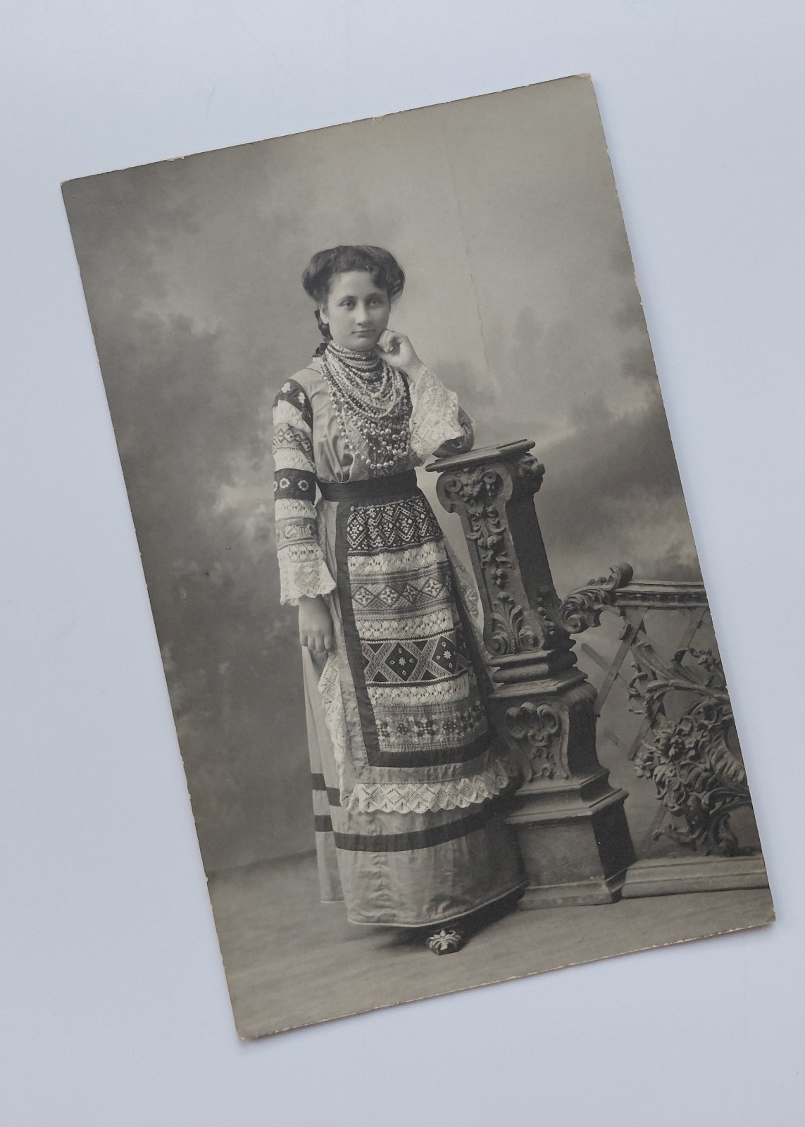 c1910 Ukrainian Woman Folk Costume Vyshyvanka Rovno Volhynia Halperin Photo