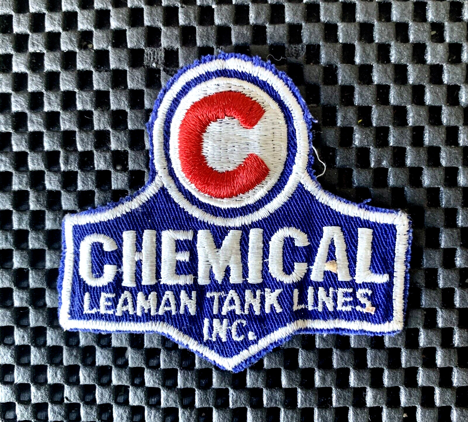 CHEMICAL LEAMAN TANK LINES INC EMBROIDERED SEW ON PATCH CLOSED CARRIER 3 x 2 3/4