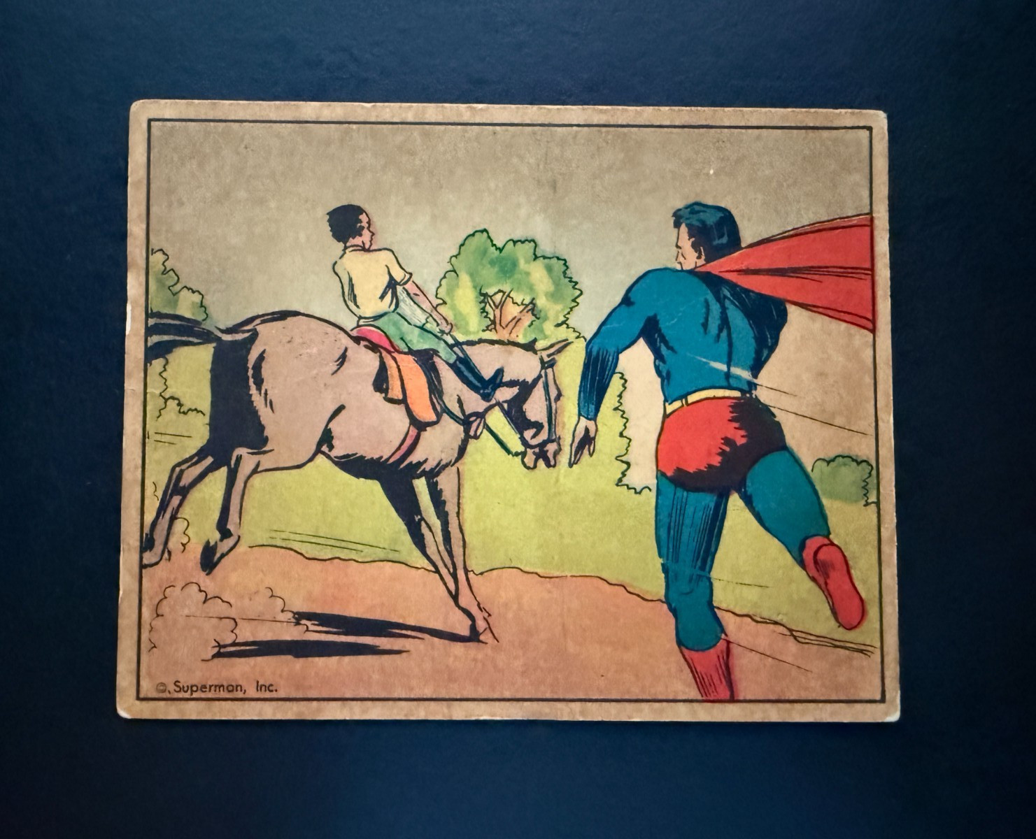 1940 Gum Inc. Superman #21 The Runaway Horse - Centered - No Creases