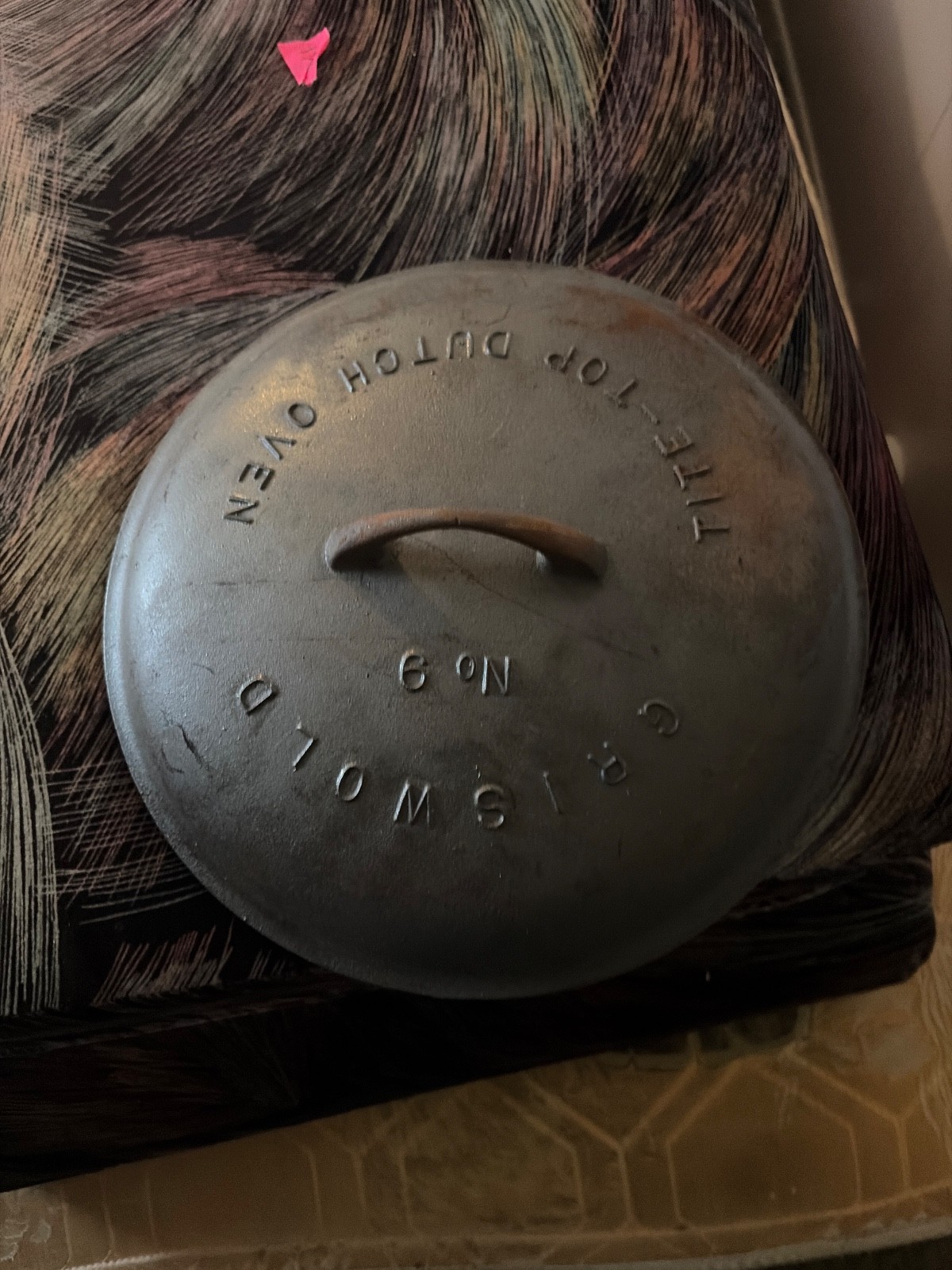 griswold tite top lid only no 9 dutch oven gd con no cracks griswold tite top lid only no 9 dutch oven gd con no cracks