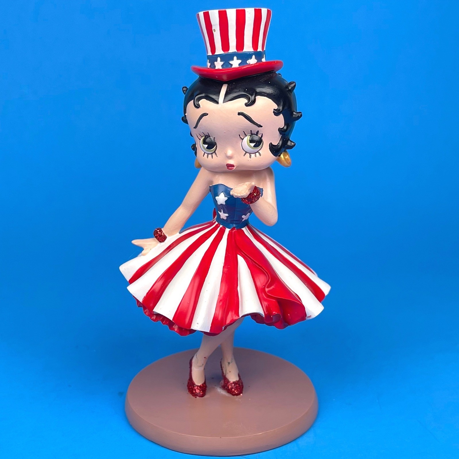 Betty Boop Boop of Independence Figurine Red White Blue Patriotic Americana