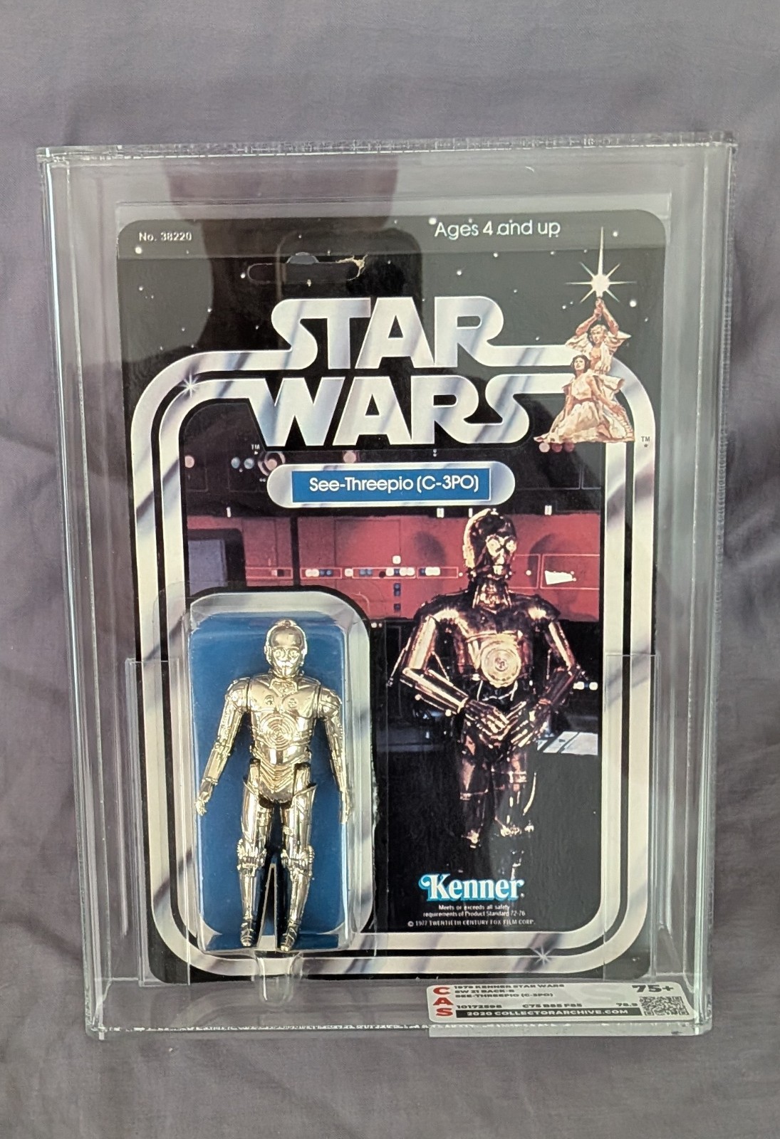 VINTAGE 1979 Kenner Star Wars 21 back C-3PO CAS 75 MOC