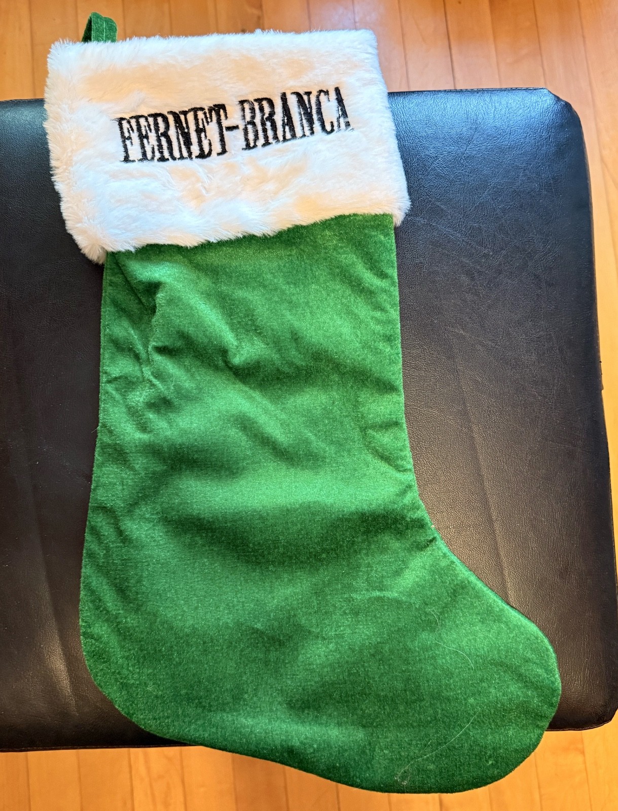 Brand New Fernet Branca Limited Edition Embroidered Christmas Stocking
