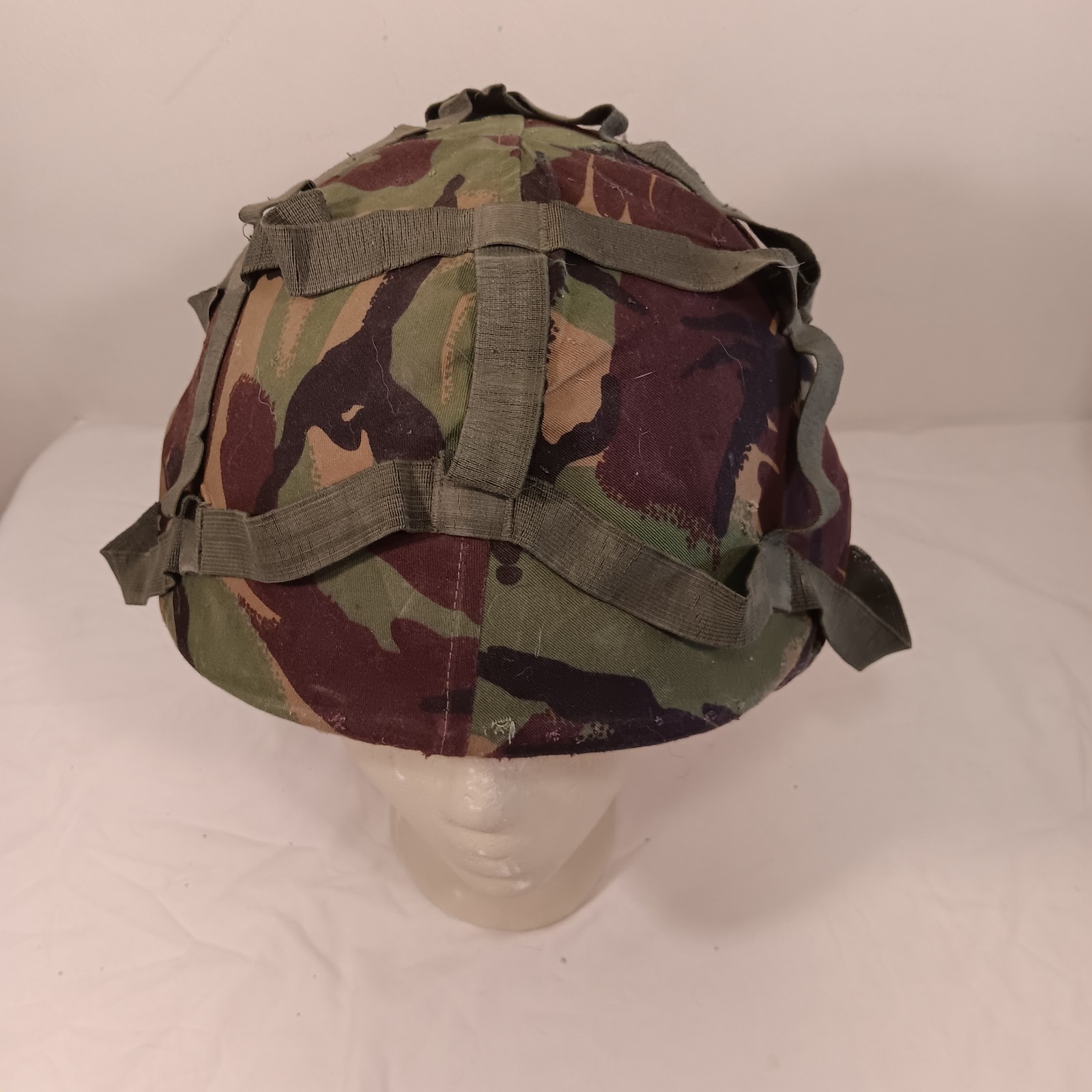 vintage British Army GS Mk 6 combat helmet With DPM cover Size Med