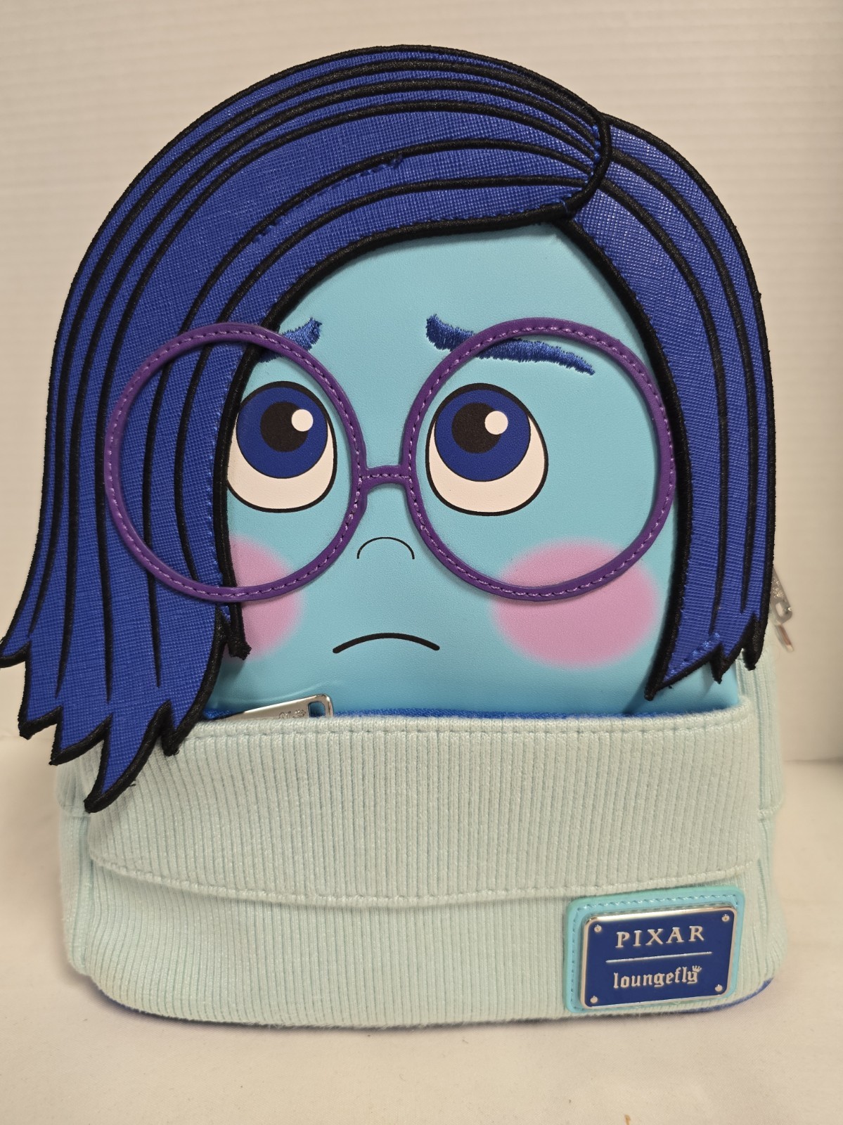 Inside Out Pixar SADNESS Emotion Blue Backpack Loungefly New Without Tags Inside Out Pixar SADNESS Emotion Blue Backpack Loungefly New Without Tags