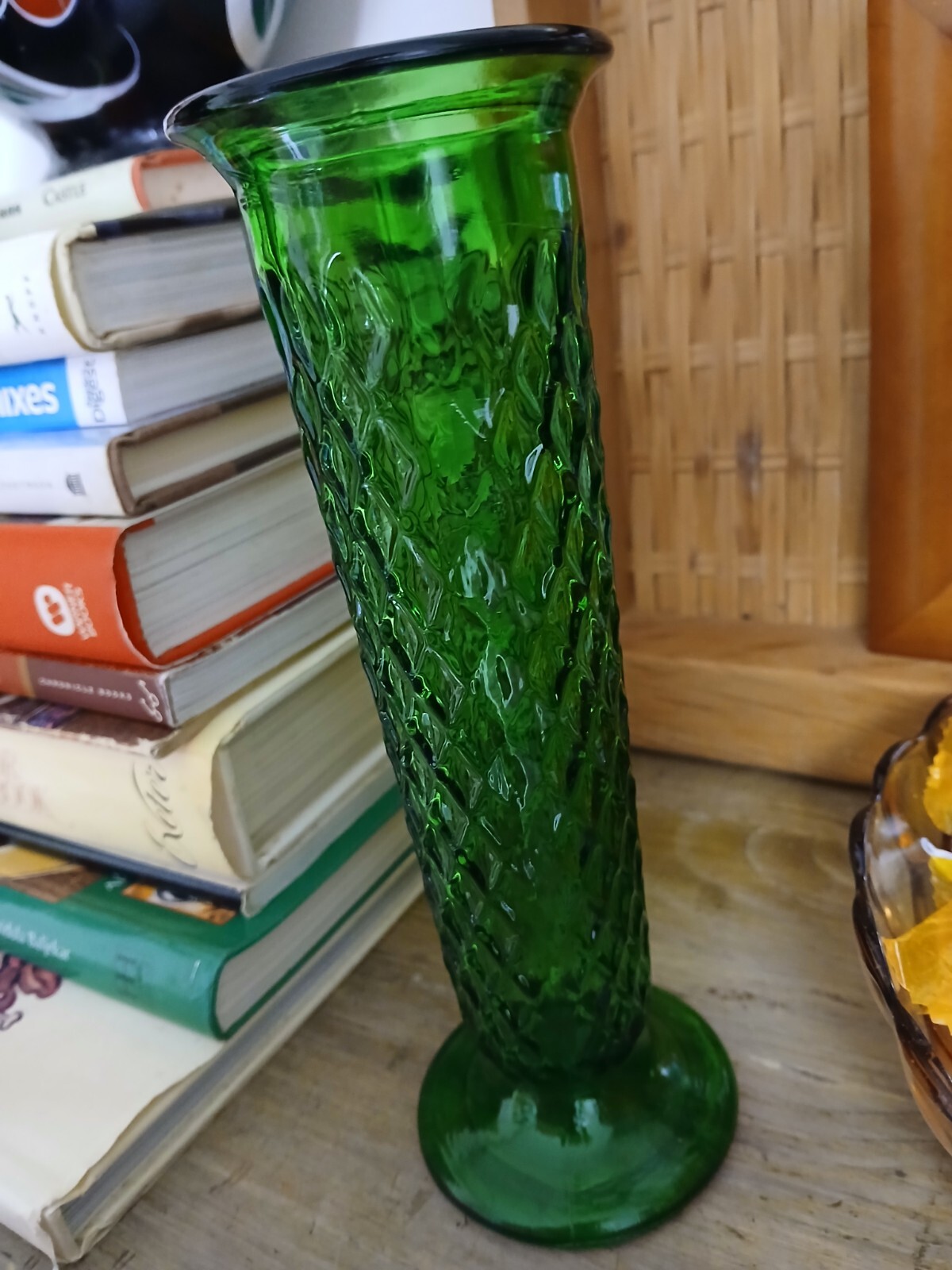 VTG EO BRODY Green Bud Vase-Glass-8\ VTG EO BRODY Green Bud Vase-Glass-8\
