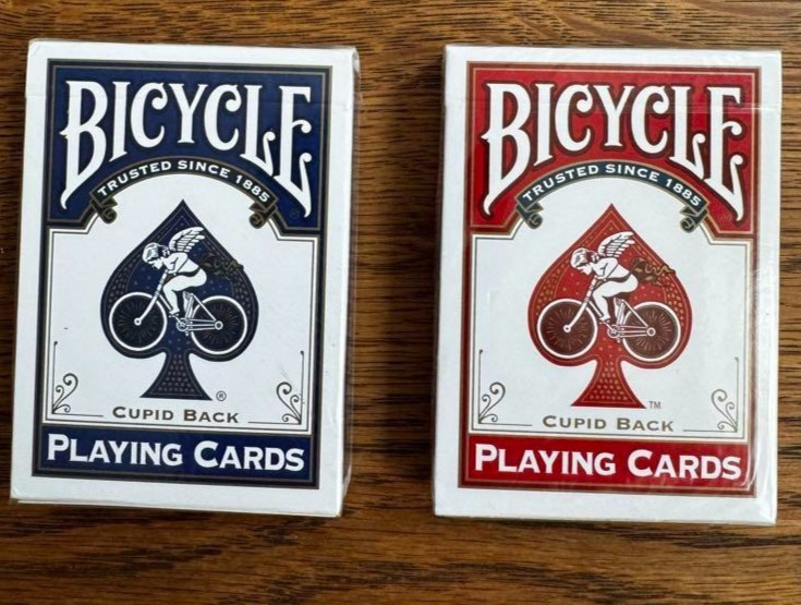 Bicycle Cupid Back 2010 Limited Red Blue 2 Deck Set Playing Cards