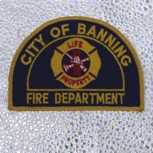 Obsolete City of Banning Fire Department CA Patch Pre-1998 Firefighter