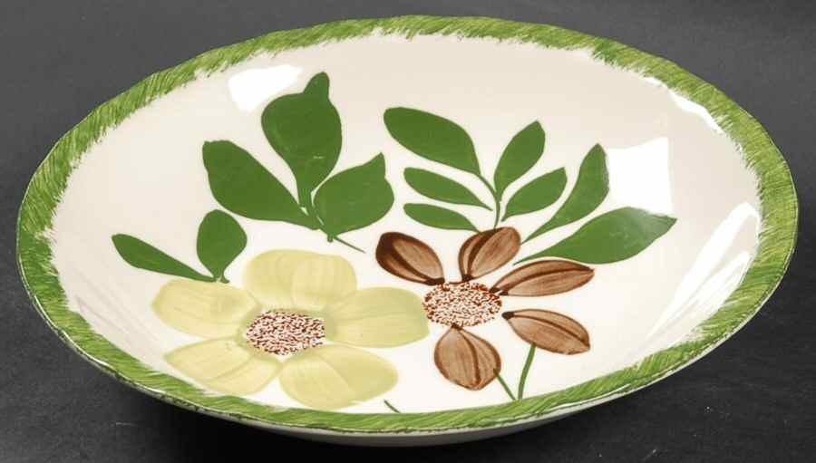 Blue Ridge Southern Pottery Green Briar Rimmed Soup Bowl 9048444