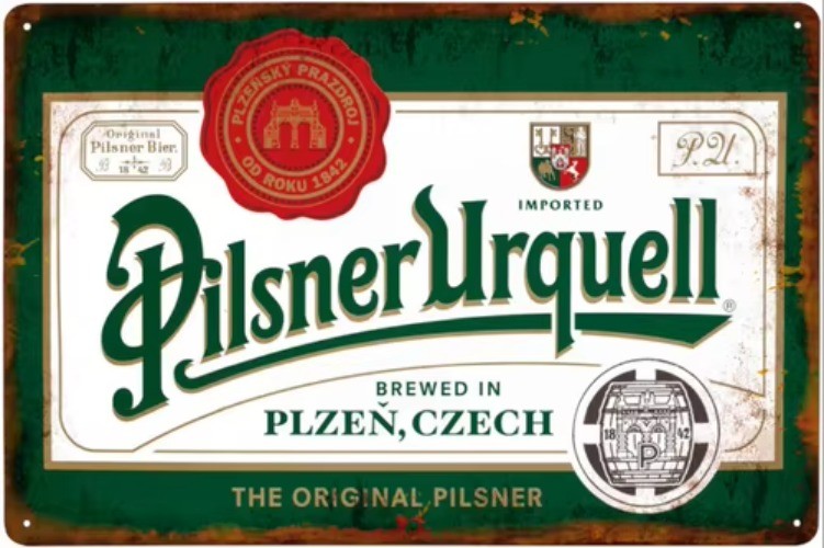 Pilsner Urquell period advertisement Tin Metal Signs Home Décor 8x12 