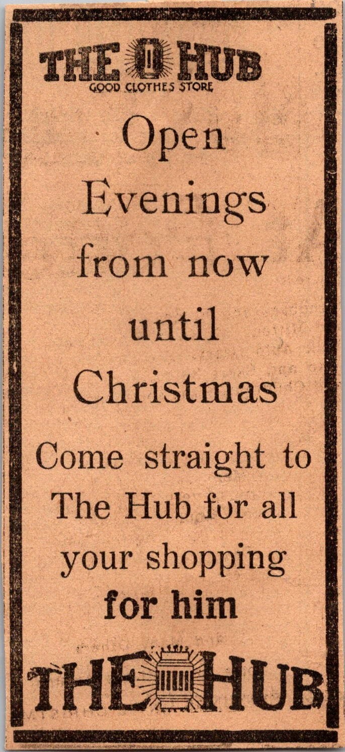 The Hub Good Clothes Store Open Evenings 1916 Independence KS Clipping TAJ5-5 The Hub Good Clothes Store Open Evenings 1916 Independence KS Clipping TAJ5-5