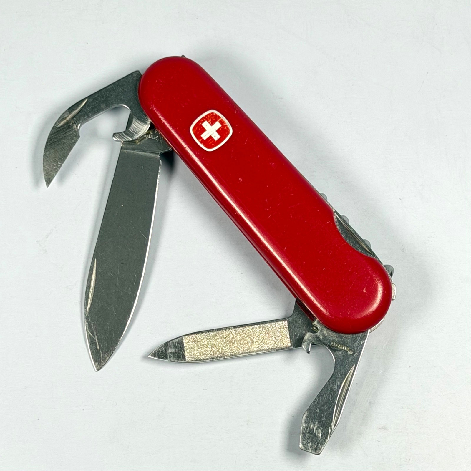 Vintage Wenger Commander Swiss Army Knife 85mm Red Retired Swiss Made