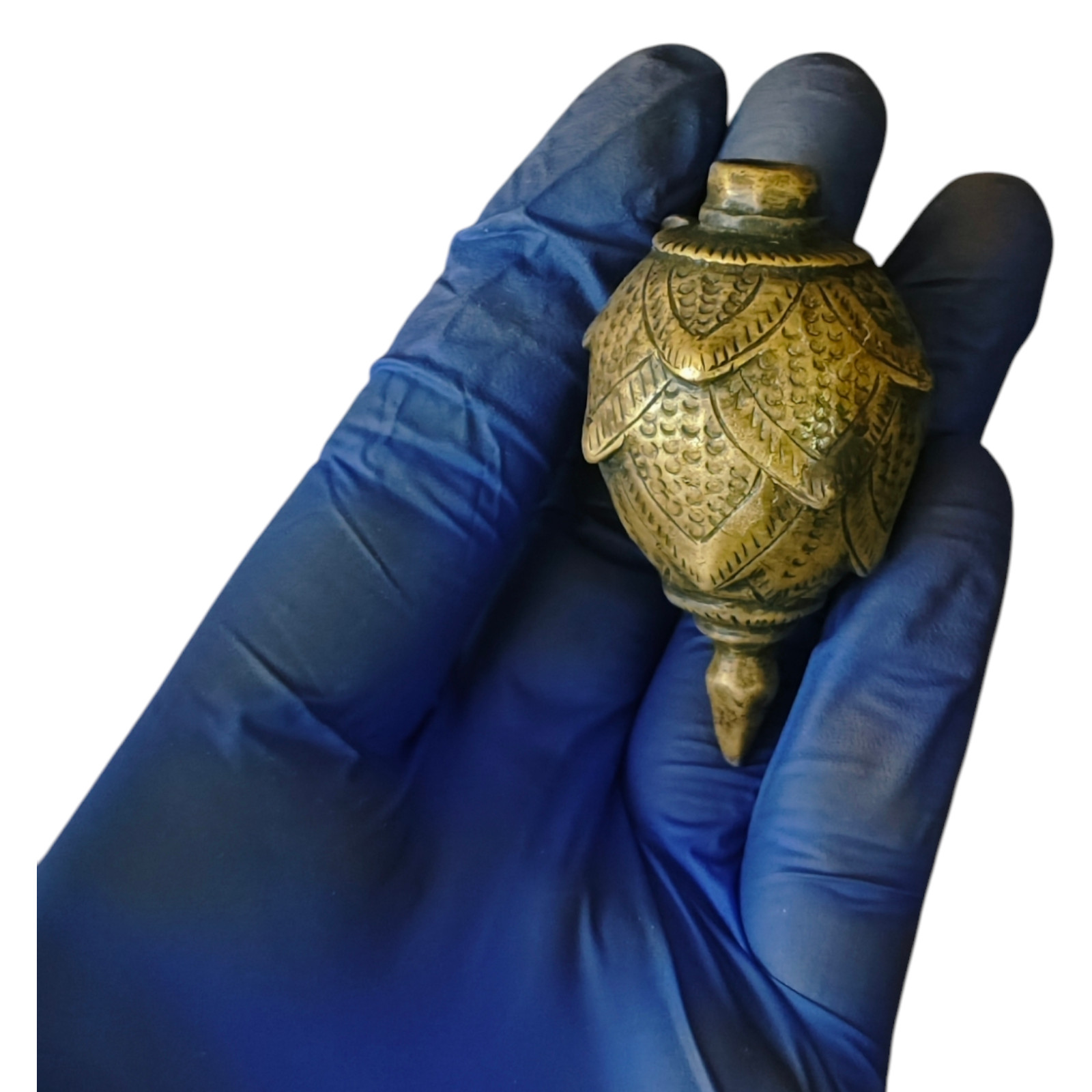 1850\'s Antique Vintage Handcrafted Brass Engraved & Embossed Work Surmadaani