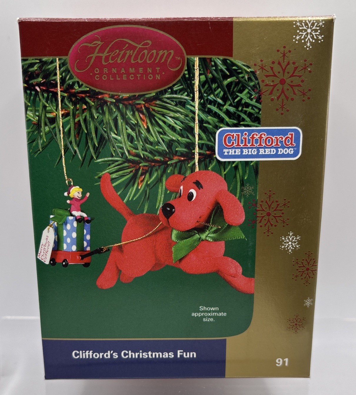 Carlton Cards Clifford Big Red Dog Christmas Fun Heirloom Ornament 91