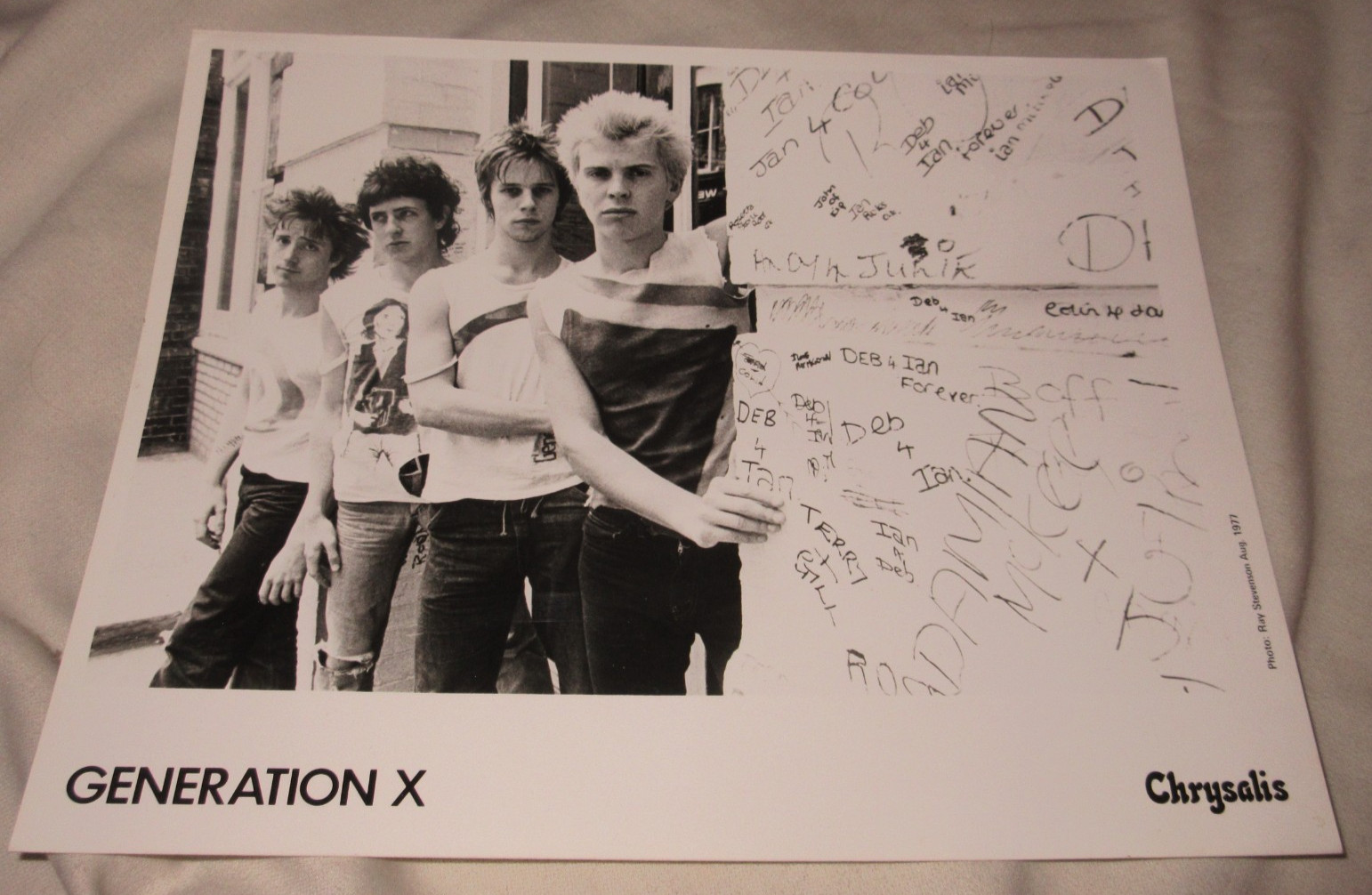 GENERATION X Press Photo Chrysalis 8x10 Billy Idol Punk Rock 1977 Vintage