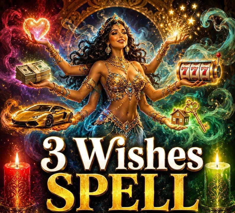 3 Wishes Spell - Make a Wish Ritual, Dream Manifestation, Fast Desire & Opportun