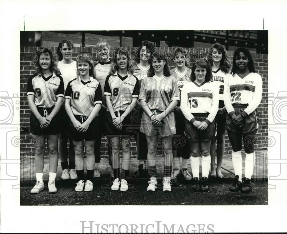 1988 Press Photo Members of The Times-Picayune\'s All-Metro Girls Soccer Team