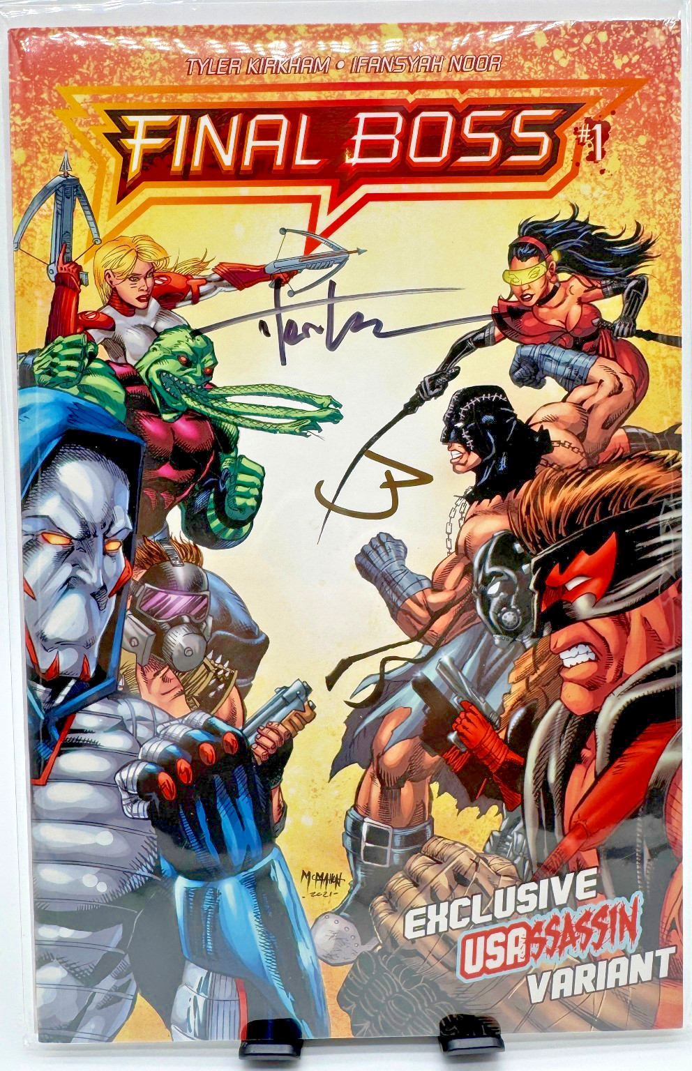 FINAL BOSS #1 USAssassin Exclusive Variant Double Signed Tyler Kirkham Comic FINAL BOSS #1 USAssassin Exclusive Variant Double Signed Tyler Kirkham Comic