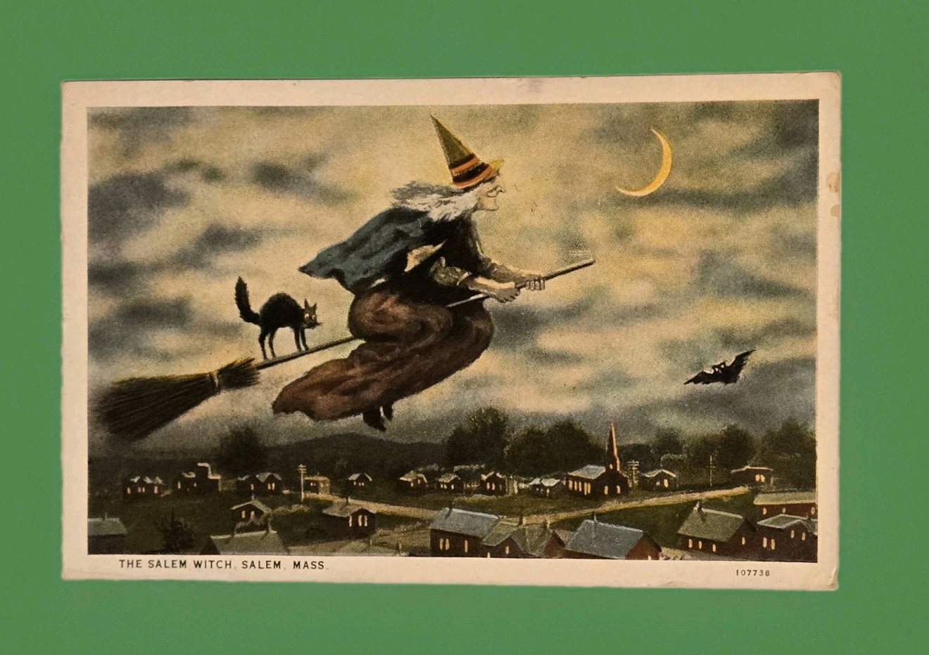 Vintage Halloween Postcard The Salem Witch 1923 Curteich