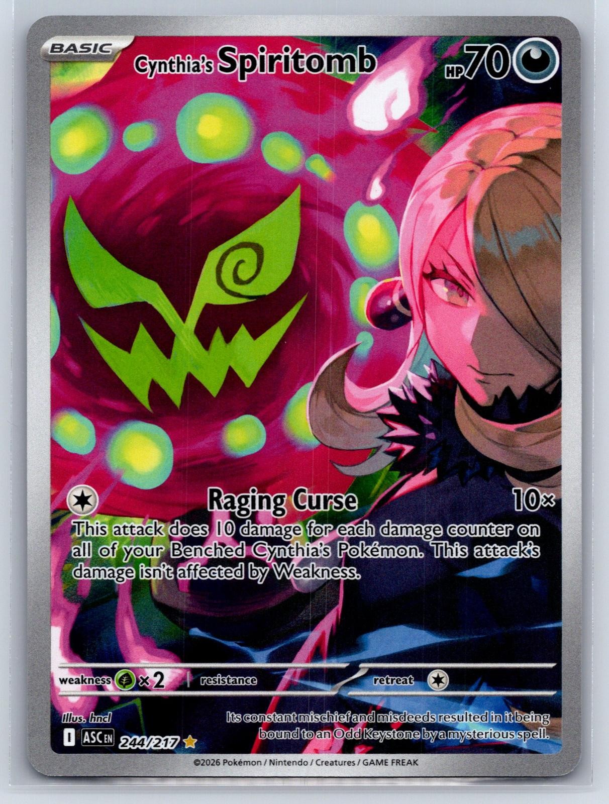 CYNTHIA'S SPIRITOMB 244/217 ILLUSTRATION RARE ASCENDED HEROES POKEMON HOLO NM/M