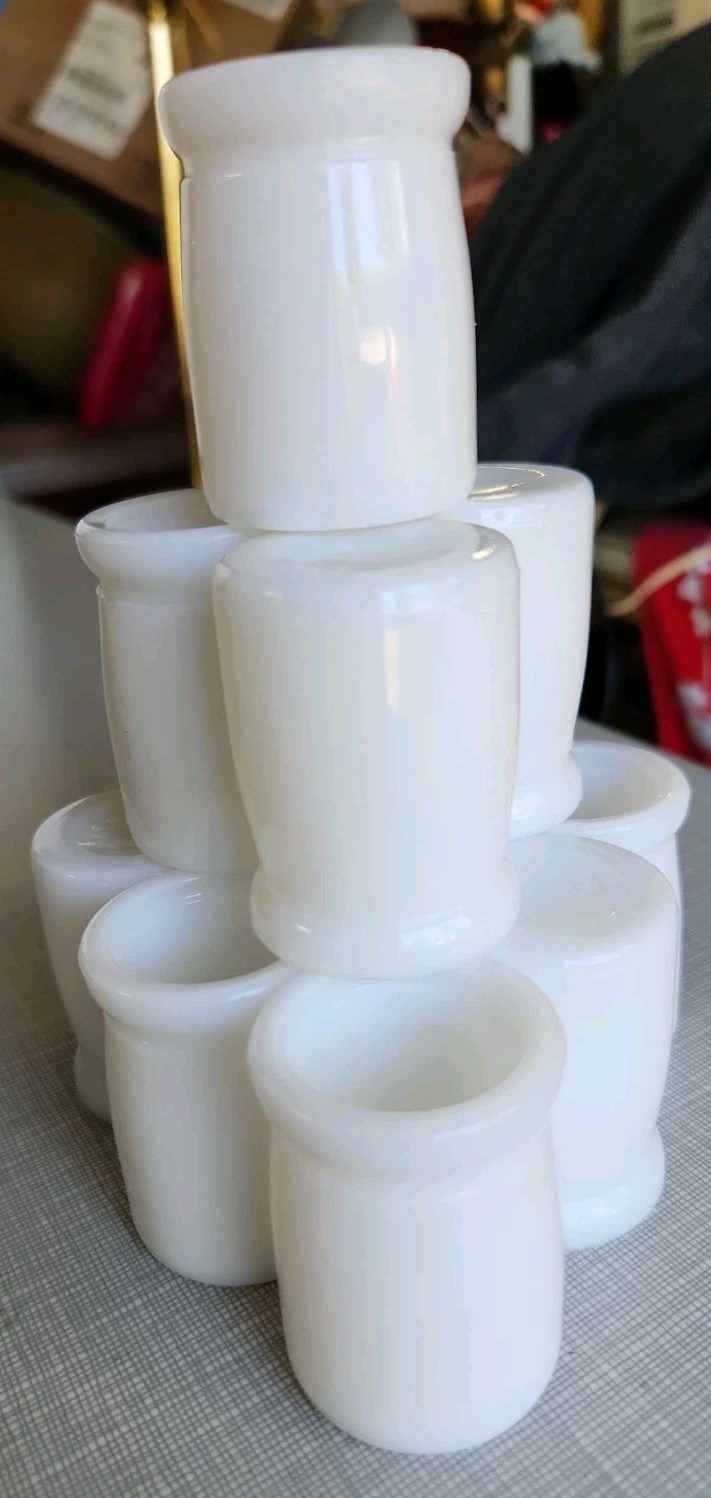 Westmoreland White Milk Glass Indiv Creamer Bottle Carafe 1.75 Westmoreland White Milk Glass Indiv Creamer Bottle Carafe 1.75