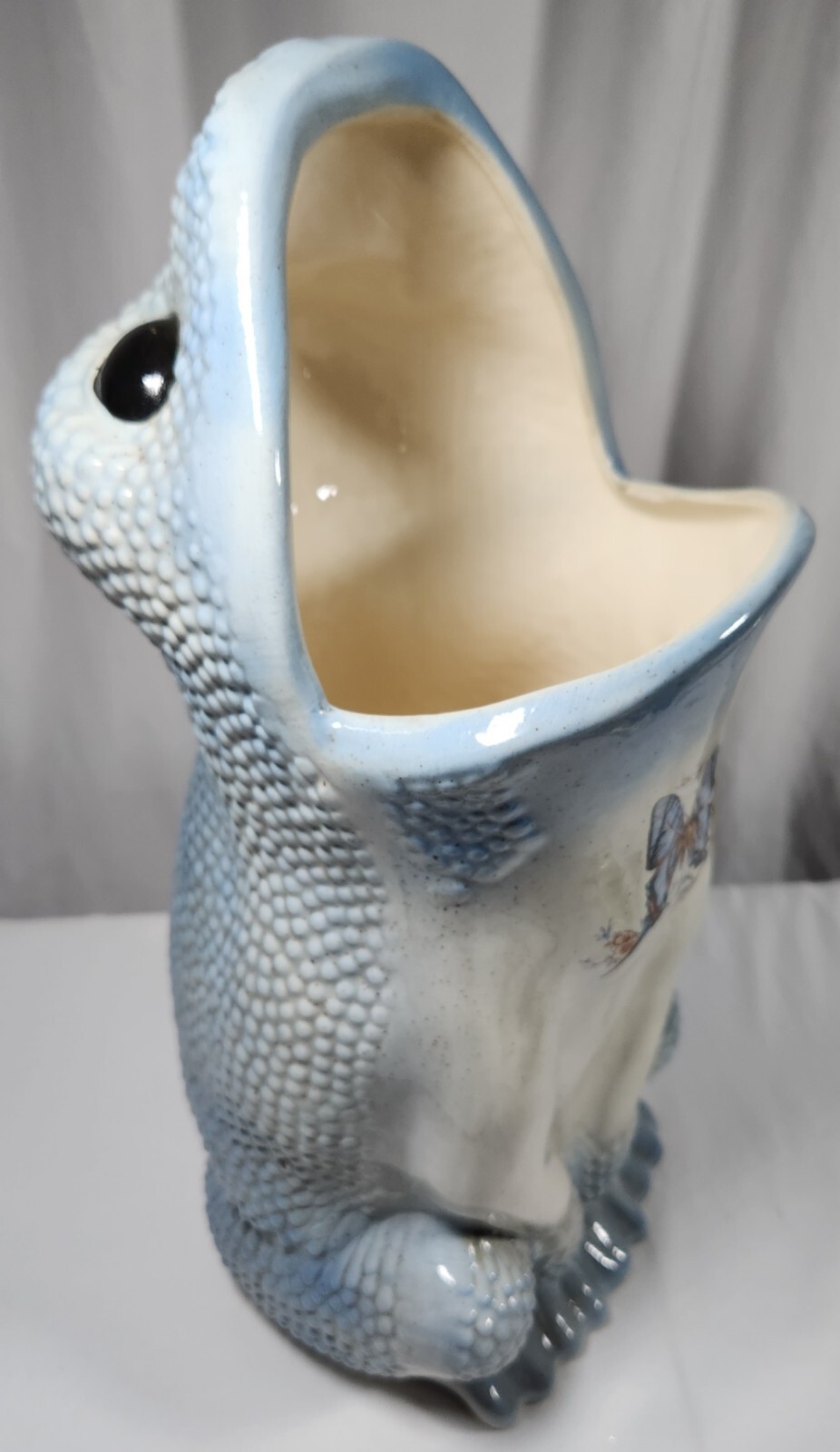 Rare Vintage MCM 1960s Handpainted Italian Porcelain Frog Umbrella Stand/Gumps Rare Vintage MCM 1960s Handpainted Italian Porcelain Frog Umbrella Stand/Gumps