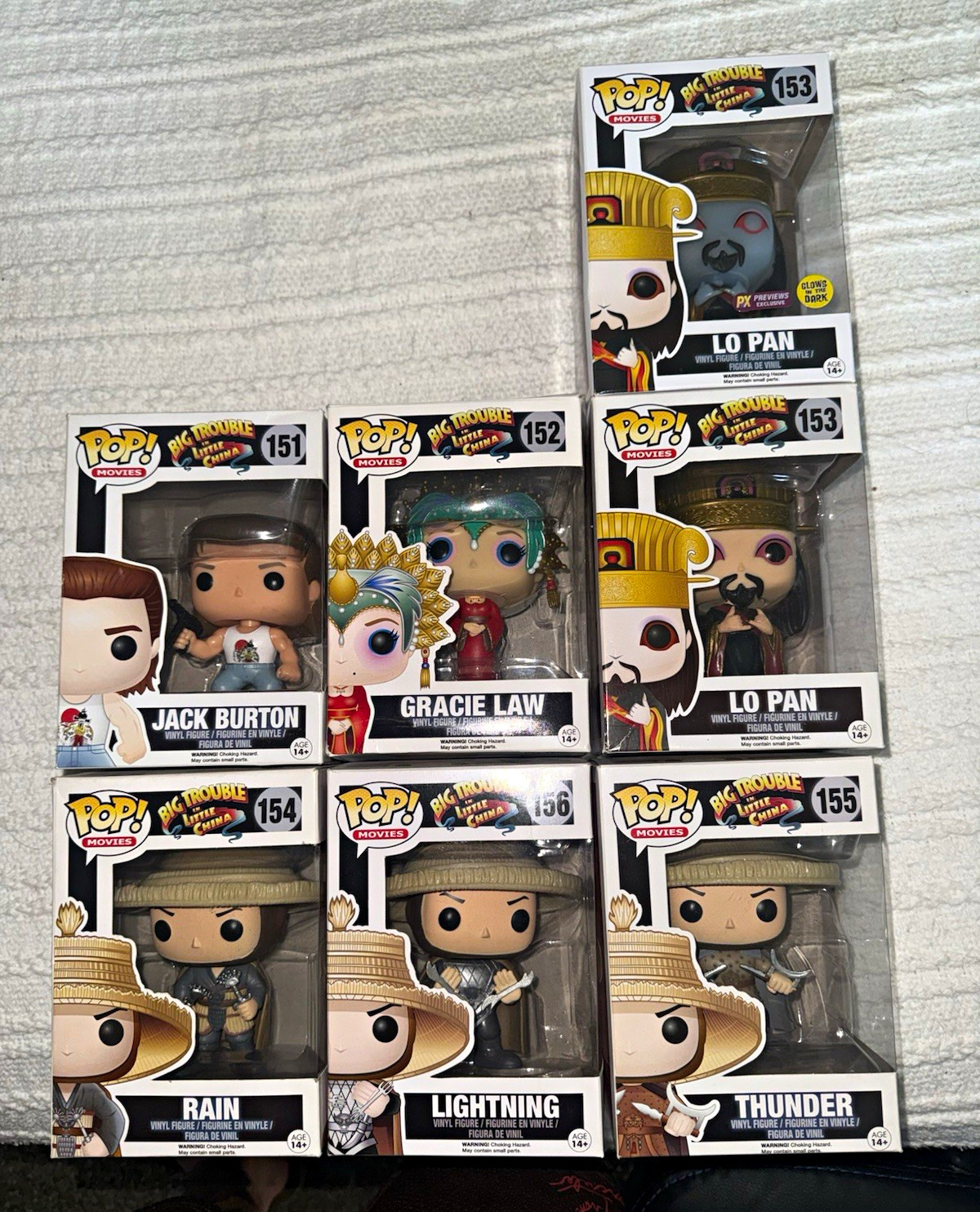 Funko Pop Movies Big Trouble Little China 7-Lot GITD PX Exclusive Vinyl