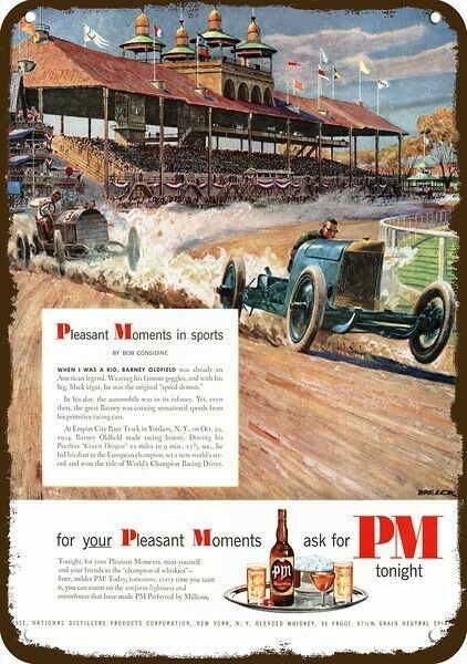 1951 Peerless Race Car 1904 Champ Barney Oldfield DECORATIVE REPLICA METAL SIGN