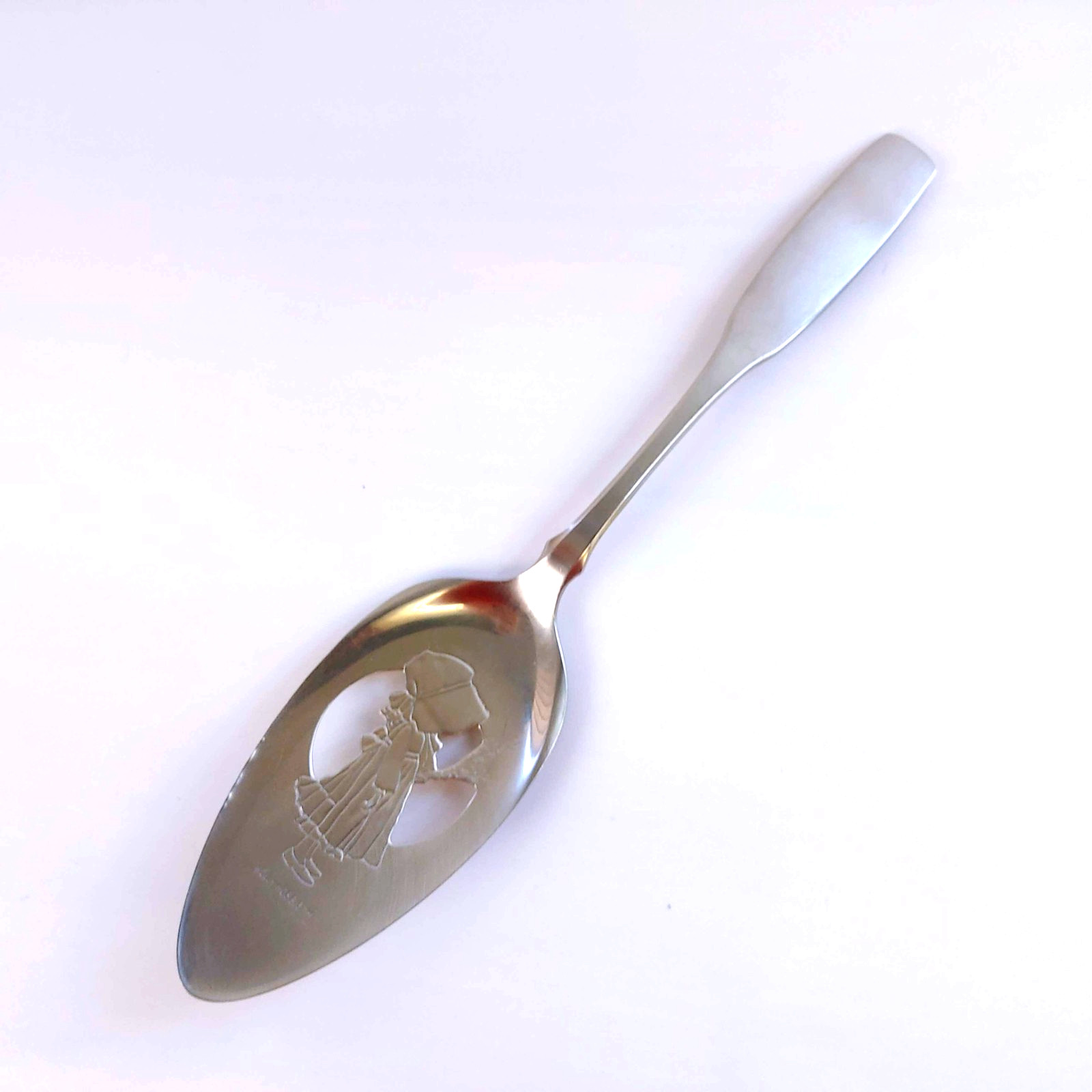 Vintage Oneida Holly Hobbie Slotted Cake Pie Server Stainless Steel Serving