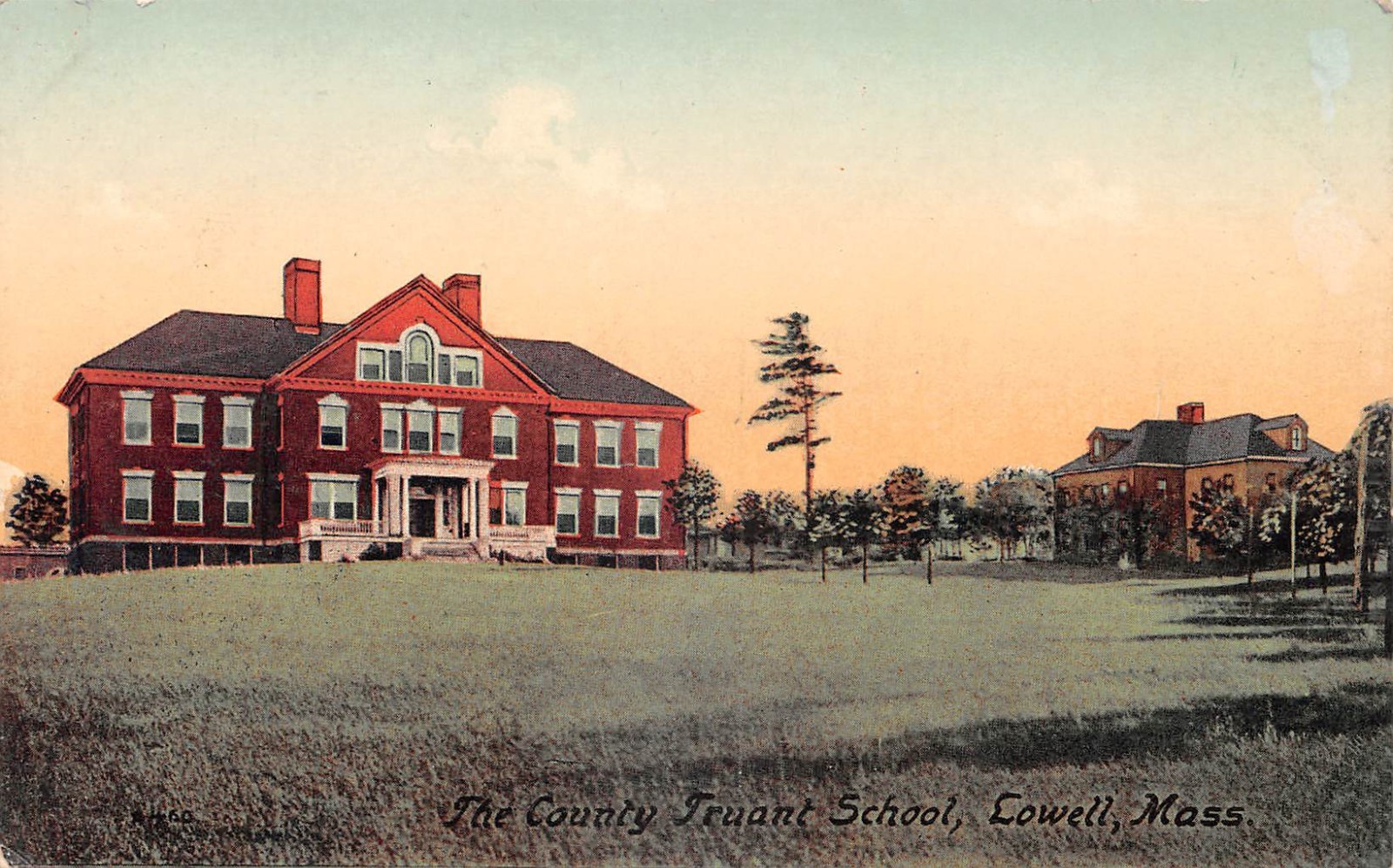 The County Truant ( Bad Boy\'s) School Lowell MA Massachusetts c1910 Postcard
