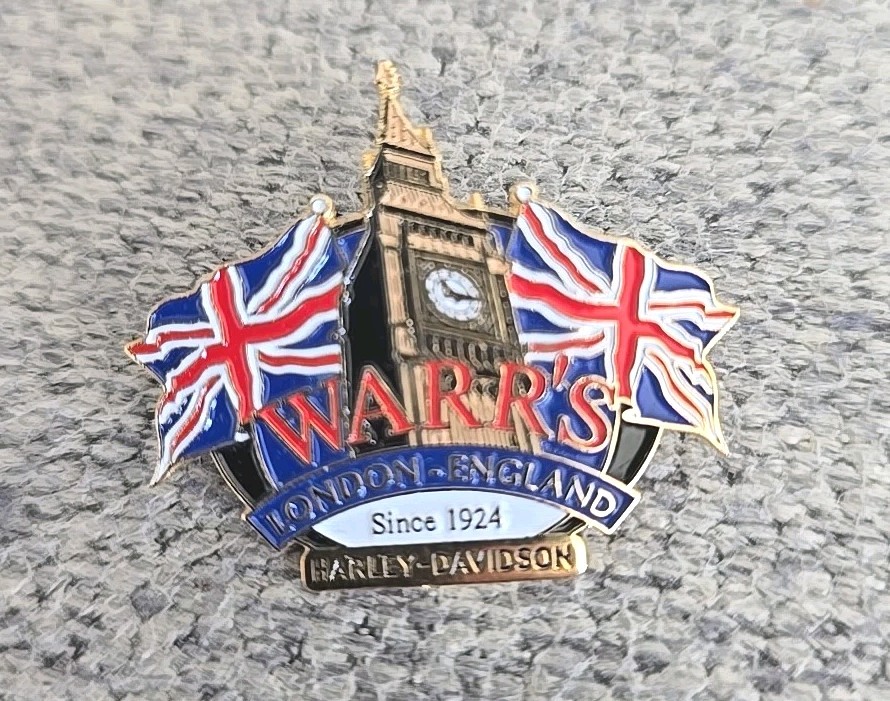 Warr\'s Harley Davidson Emblem Pin - Big Ben - London England Since 1924