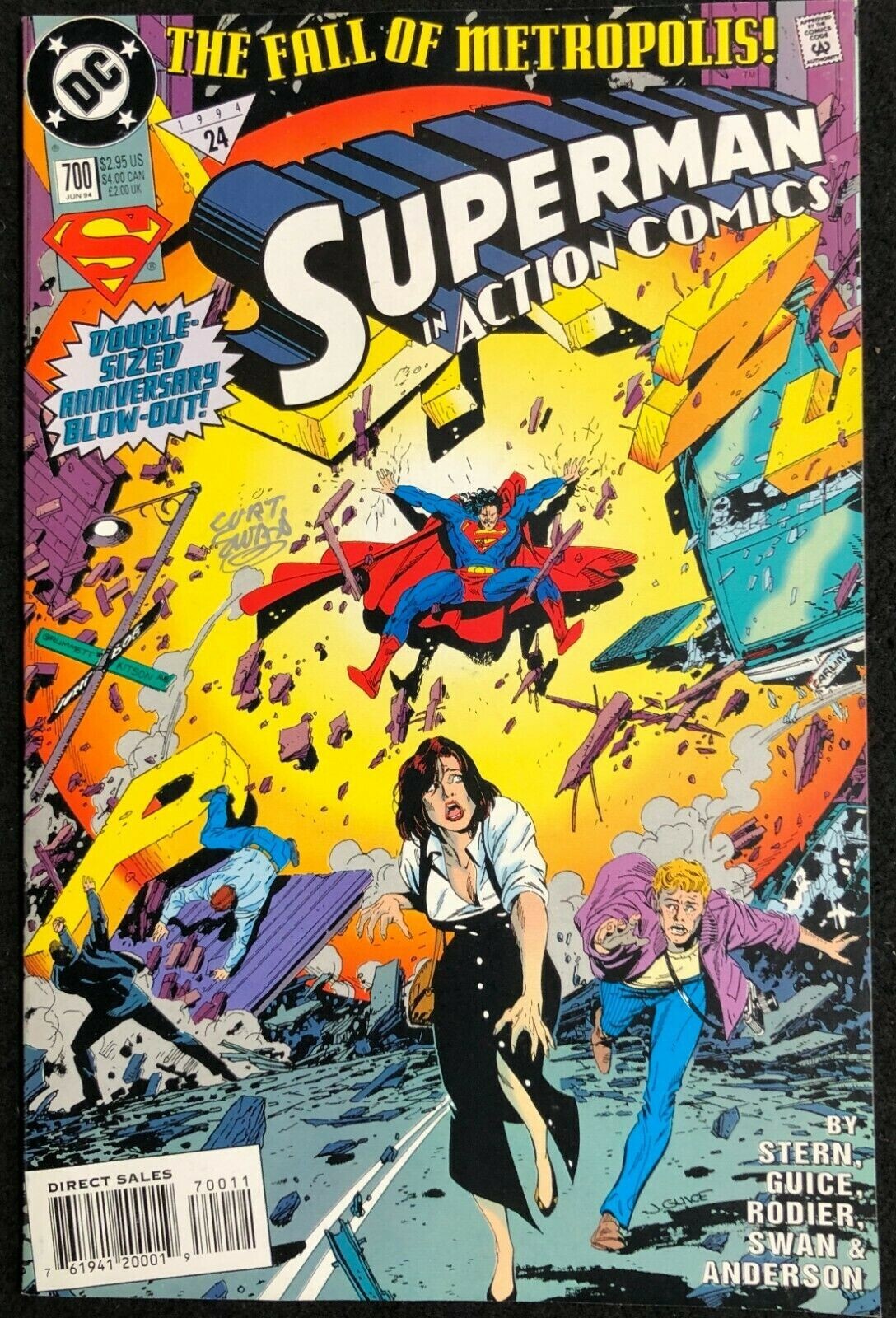 Action Comics (1938) #700 NM (9.4) Signed by Curt Swan W/COA Superman Action Comics (1938) #700 NM (9.4) Signed by Curt Swan W/COA Superman