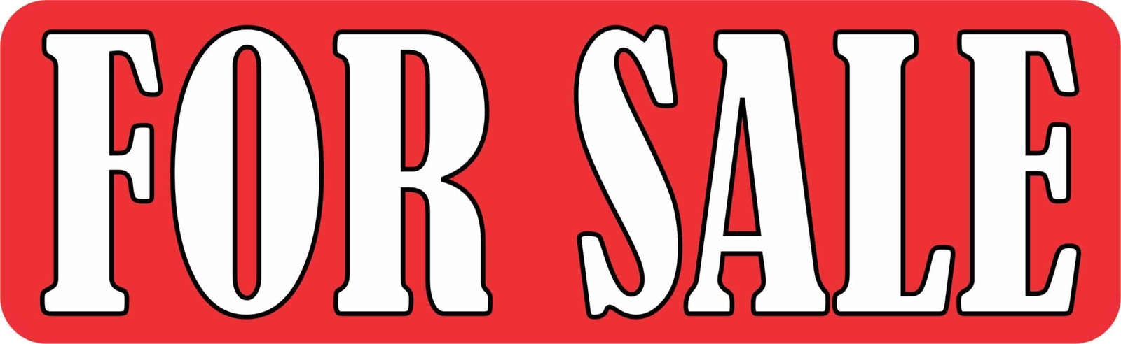 StickerTalk For Sale Sticker, 10 inches x 3 inches