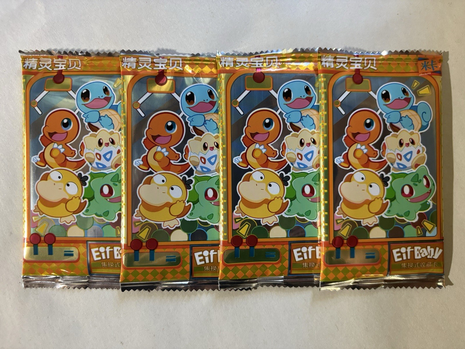 Pokémon Eif Baby Trading Cards (4) Packs Non TCG