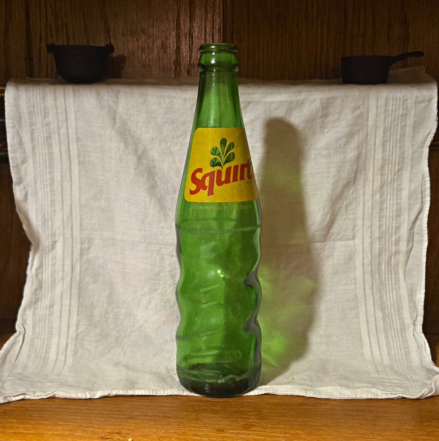Vintage Green Squirt Soad Bottle 1960-1970