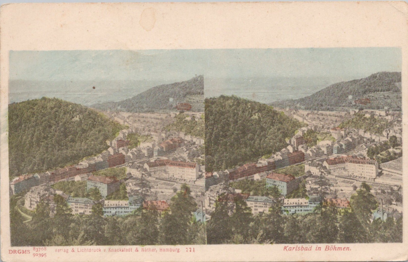LITHO Czech Republic Karlsbad in Bohmen Panoramic Town Views c. 1910 LITHO Czech Republic Karlsbad in Bohmen Panoramic Town Views c. 1910