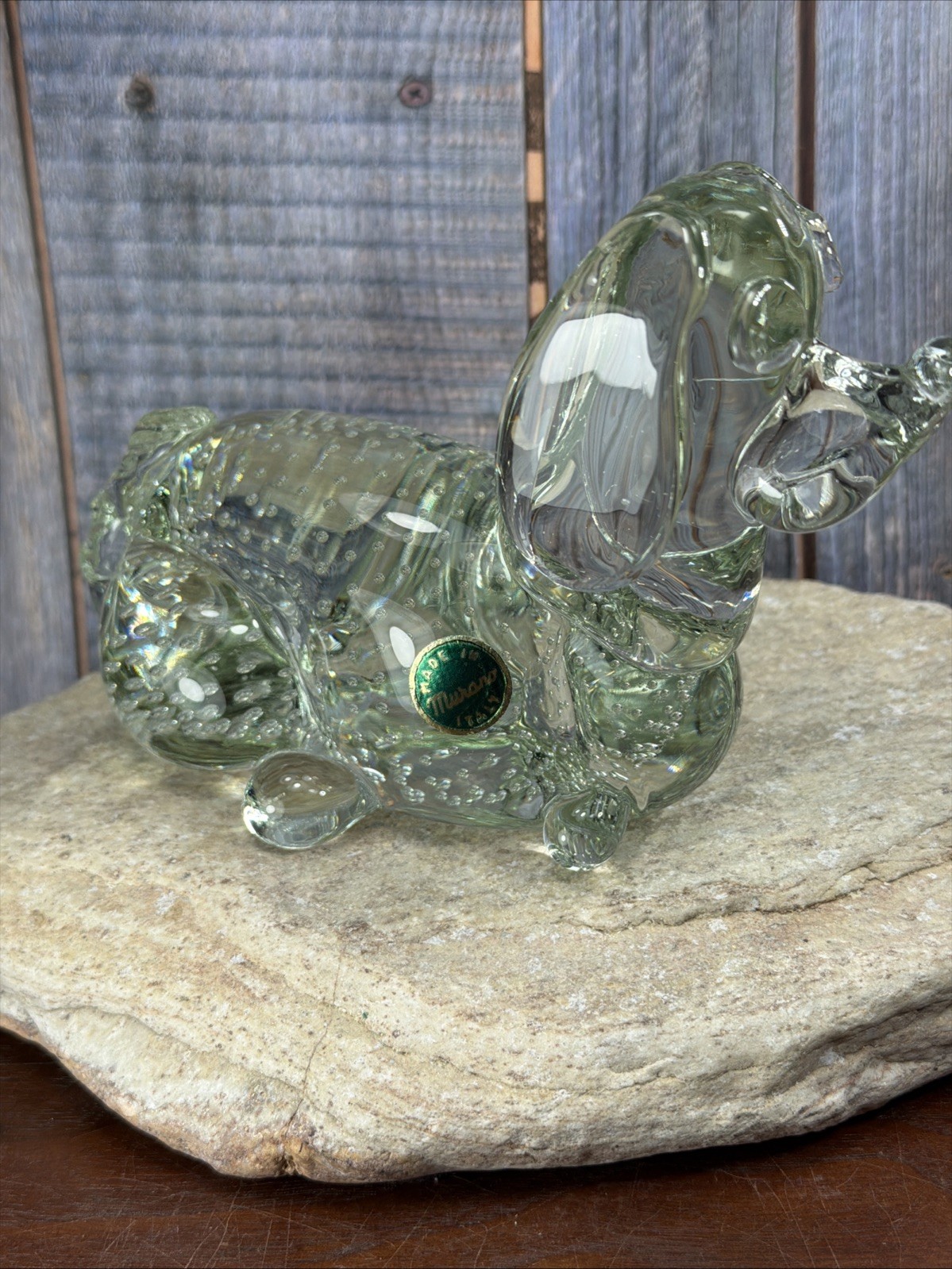 Vintage Murano Glass Dog By Licio Zanetti Glass Of Venice RARE