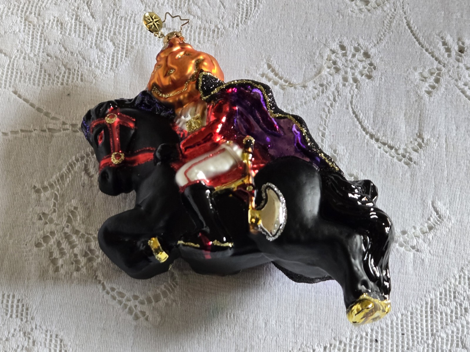 RARE Christopher Radko Headless Horseman Halloween Ornament 6 RARE Christopher Radko Headless Horseman Halloween Ornament 6