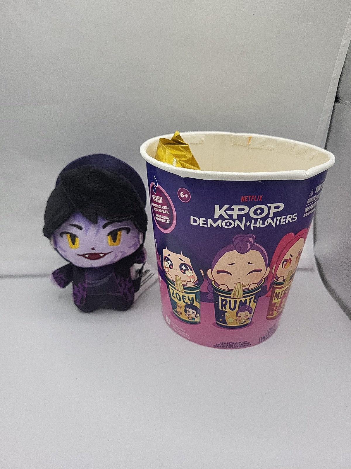KPop Demon Hunters Blind Mini Ramen Cup Plush Demon Jinu 3 Inch Plush
