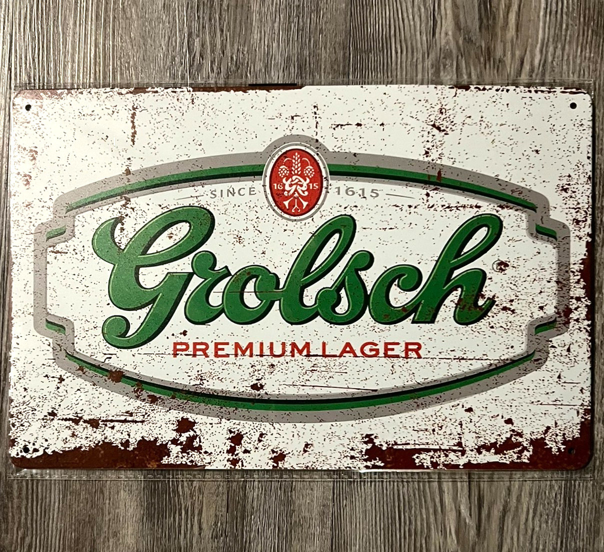 Grolsch Premium Lager Beer 8 x 12 Novelty Metal Sign New Grolsch Premium Lager Beer 8 x 12 Novelty Metal Sign New